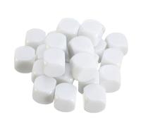 HONITANO 30 pièces Lot de Dés Vierges Cubes Brillants Acrylique pour DIY Jeu Créatif et Prise de Décision Ludique