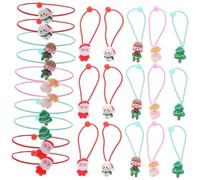 HONITANO 30pièces Lot de Élastiques à Cheveux Colorés pour Filles et Garçon Fille Élastiques Très Thème de Noël pour Fêtes et École
