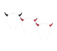 HONITANO 3pièces Bandeaux De Diable Forme De Corne Pour Halloween Accessoire De Déguisement Pour Fête Et Cosplay Coiffes De Cosplay
