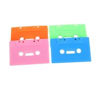 HONITANO 4 Cassettes Audio Rétro en Plastique Vierges pour Enregistrement DIY, Décoration Murale Vintage, pour Fêtes et Loisirs Créatifs, Lot de 4 Pièces