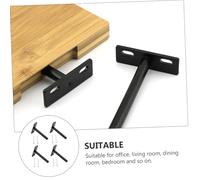 HONITANO 4 Ensemble Support Étagère Invisible Heavy Duty Équerres Robustes avec Vis Fixation Murale pour Tablette Flottante Charge Élevée pour Cuisine Bureau Salon