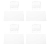 HONITANO 4 Ensembles Kit de Tampons Silicone Carré et Grattoir pour Nail Art Outils de Manucure avec Modèles pour Transfert Précis des Ongles Adapté à Tous Types Ongles et Occasions