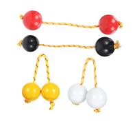 HONITANO 4 pièces Aslatuas Rhythmic Ball Set Percussion Shaker African Music Rattle for Adults Parties Finger Rotation Instrument for Rhythm Skill Development