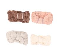 HONITANO 4 Pièces Bandeau Bandeau Cheveux Spa Bain Arc Dentelle Se Maquiller Groupe Toison Couvre-chef Mignon De Spa Mignon Bande De Cheveux Bande De Sueur De Tête Couvre-chef