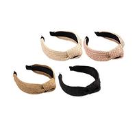 HONITANO 4 Pièces Bandeau Lot de Accessoires de Décoratifs Raphia pour Occasions Spéciales et Mode Quotidienne