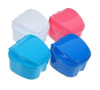 HONITANO 4 pièces Boîte de Rangement Prothèses Dentaires avec Filtre Étui Respirant et Compact pour Appareil Orthodontique et Durable pour Usage et Voyages