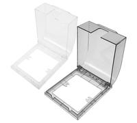 HONITANO 4 Pièces Boîte Étanche pour Prise Type Protection Murale Résistante Aux Intempéries Couverture Transparente Installation Facile Compatible Extérieur et Intérieur Lot de Noires