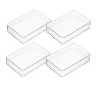 HONITANO 4 pièces Boîte Transparente pour Cartes à Jouer Lot de Boîtiers Compacts et pour Rangement et Protection des Cartes de Poker