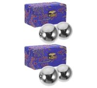 HONITANO 4 Pièces Boules de Chinoises Baoding pour Mains Boules Exercice Portables pour Seniors Renforcement Musculaire Relaxation et Coordination Cadeau Élégant