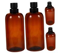 HONITANO 4 pièces Bouteilles de Voyage Rechargeables Flacons Cylindriques Distributeurs de Shampooing et Lotion sans Fuite pour Valise et Usage Quotidien