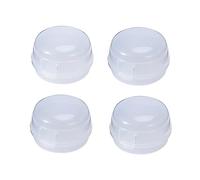 HONITANO 4 pièces Cache Boutons Cuisinière Gaz Transparents Couvercles de Sécurité Universels Amovibles avec Couvercle Articulé Protection pour Boutons de Cuisinière