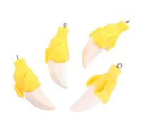 HONITANO 4 Pièces Charm Banane Accessoires De Bricolage Accessoires De Voiture Porte-clés Lot