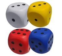 HONITANO 4 pièces Dés Mousse Colorés Jouets de Décompression Multi Facettes pour Jeux de Société Accessoires Ludiques Amusants pour Adultes Couleur Aléatoire Couleur Aléatoire