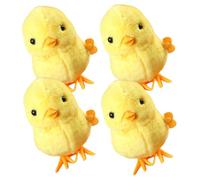 HONITANO 4 pièces Jouets Remonter Sautants Poussins Peluche Jouets Animaux DouxCe sans Pile pour Garçon Fille Horlogerie Amusants et Éducatifs