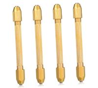 HONITANO 4 Pièces Mini Hand Drill Double Head Carving Tool For Jewelry Making And Watch Repair Drill Set With Square Head Suitable For Wood Plastic And