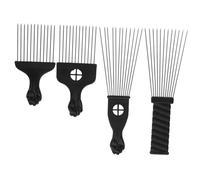 HONITANO 4 pièces Peigne à Cheveux Métallique pour Démêlage et Coiffure Afro Peigne à Large Dents Durable et pour Coiffeurs et Utilisation Domestique