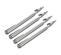HONITANO 4 Pièces Pinces rétractables Serrer agrafe extension Ajustable pince crocodile electrique Clips d'alligator Acier inoxydable
