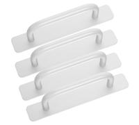 HONITANO 4 Pièces Poignées Adhésives Aluminium Tirant sans Perçage pour Portes Coulissantes Balcons et Placards de Cuisine Montage Facile