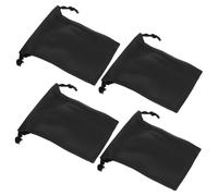 HONITANO 4 pièces Sac de Rangement Microphone PU Étanche Pochette Portable Mini pour Clips et Accessoires Protection Saleté et Débris Sac Compact pour Microphone et Matériel Audio