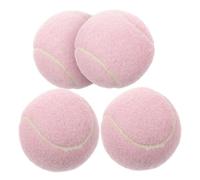 HONITANO 4 pièces Set de Balles de Tennis Caoutchouc Rose pour Entraînement Débutantes Légères et Durables pour Pratique Intérieure et Extérieure