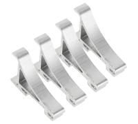 HONITANO 4 pièces Support Étagère Réfrigérateur Aluminium Clips de Fixation et Polyvalents pour Congélateur Crochet Robuste pour Étagères de Cave à Boissons et Vitrines Outil de Montage