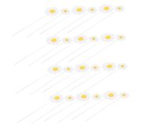 HONITANO 40 Pièces Décorations Marguerite pour Gâteau Cake Topper Fleur Élégant pour Anniversaire Shower Fête Fille Inserts Résistants pour Petits Gâteaux et Décorations de Fête