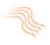 HONITANO 4pièces Kit De Serpents Bois à Monter Modèle Flexible Articulé Artisanat Animalier Vierge Projet Artistique De Serpent à Peindre Jouet Inachevé