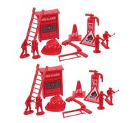 HONITANO 5 Ensembles Realistic Plastic Firefighter Accessories with Mini Fire Extinguishers for Dollhouse Role Play and Pretend Play