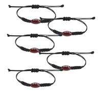 HONITANO 5 pièces Bracelets Rugby Homme Tressés Ajustables Polyester Résistants Accessoire Sportif Créatif pour Fans de Rugby