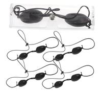 HONITANO 5 pièces Cache-yeux Laser Noir pour Soins Peau Protection UV et Lumière Ajustable et Opaque pour Salon et Domicile Protège Yeux Pendant et