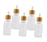 HONITANO 5 pièces Flacons Verre Compte Gouttes pour Huiles Essentielles avec Anneau Flacons Échantillons Rechargeables pour Voyage