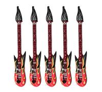 HONITANO 5 pièces Guitare Gonflable PVC pour Fête Anniversaire et Décoration de Scène Instrument Musical Inflatable pour Garçon Fille pour Thème Rock et Activités Festives