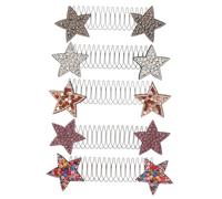 HONITANO 5 pièces Peignes à Cheveux Décoratifs Étoiles Lot de Accessoires Coiffure Invisibles pour Femmes Barrette Finition Maintien Confortable et Élégant Multi- Noir