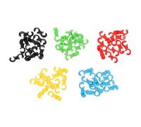 HONITANO 50 Colliers de Serrage en C pour Câble de Vélo, Clips Fixation Câble Frein VTT et Route, 50 Pièces Couleurs Assorties, Accessoires Bike pour Guidage Tuyau Logement, Antirouille