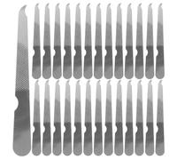 HONITANO 50 Pièces Poussoir en acier à double extrémité lime à ongles en acier inoxydable fichier d'ongles à domicile Silver