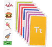 HONITANO 58 Pièces Cartes Éducatives pour Garçon Fille Ans Apprentissage Couleurs Chiffres Formes Animaux Alphabet ABC Cartes Portables pour Maternelle et Maison