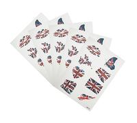 HONITANO 5ensembles Tatouages Temporaires Visage Délicats Drapeau Royaume-uni Accessoires Fans Pour Match De Football