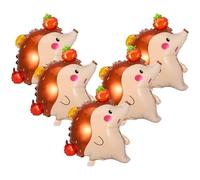 HONITANO 5pièces Lot de Ballons Hérisson Décoratifs Aluminium Ballons de Dessin Animé Gonflables pour Fête Cadeaux Invités