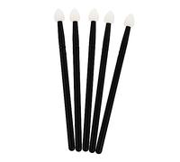 HONITANO 5pièces Set De Pinceaux De Maquillage Silicone Pour Ombres à Paupières Brosse Multi-usage Tête Semi-transparente Poignée Noire Idéale Pour Maquillage Des Yeux Masques Faciaux