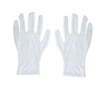 HONITANO 6 Paires Lot Coton Blanc Épais Allongés Protection Industrielle et Inspection Confort Élastique pour Usine et Cérémonies