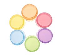 HONITANO 6 Pièces Boîte à Pilules Compacte Ronde Organiseur de Étanche et Portable Petit Pilulier Léger pour Voyage Sac et Poche Gestion Visuelle des Vitamines