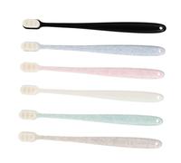 HONITANO 6 pièces Brosses à Dents Adultes Souples avec Tête Petite Ondulée Nettoyant pour Gencives Sensibles Assortiment Portable