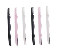 HONITANO 6 pièces Kit de Rasoirs à Sourcils Pliables Double-face avec Peigne Tondeuse Précise pour Visage Sourcils et Bikini et Sécurisé à Domicile et Extérieur