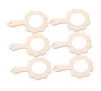 HONITANO 6 Pièces Miroirs Bois à Peindre Petits Miroirs DIY Non pour Garçon Fille Accessoires Créatifs pour Activités Manuelles et Maquillage