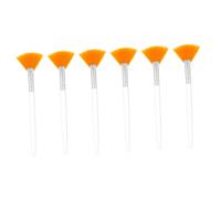 HONITANO 6pièces Pinceaux Applicateurs De Masque Acide De Outils De Éventail Jaune Transparent Pour Application Précise Et Propre Des Cosmétiques