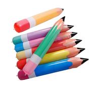 HONITANO 7 Pièces Crayon Gonflable PVC Décoration Scolaire Rentrée Lot de Crayons Inflables Colorés Orange Jaune Rose Bleu Vert Rouge pour Salle de Classe et