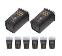 HONITANO 8 Pièces Boîte de Collecte Aiguilles Noire Récipient Sécurisé pour Déchets Tranchants Dispositif Verrouillable PP Compact et Résistant pour Tatouage et Usage Professionnel