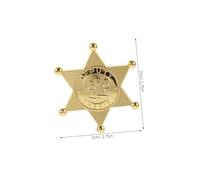 HONITANO 8 Pièces Insignes de Police Plastique Doré et Argenté Accessoires Cosplay Réutilisables Pins Décoratifs pour Fête et Costume Policier