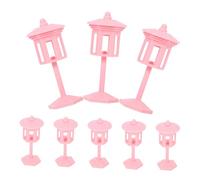 HONITANO 8 Pièces Miniature Dollhouse Floor Lamps Vintage Victorian Style Lighting Accessories for Bedroom Living Decor