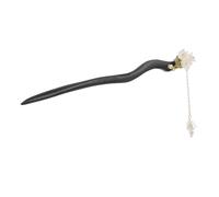 HONITANO À Cheveux Chinois Avec Pompon Floral Baguette Bois Pour Femmes Et Filles Épingle à Cheveux Traditionnelle Pour Mariages Et Fêtes